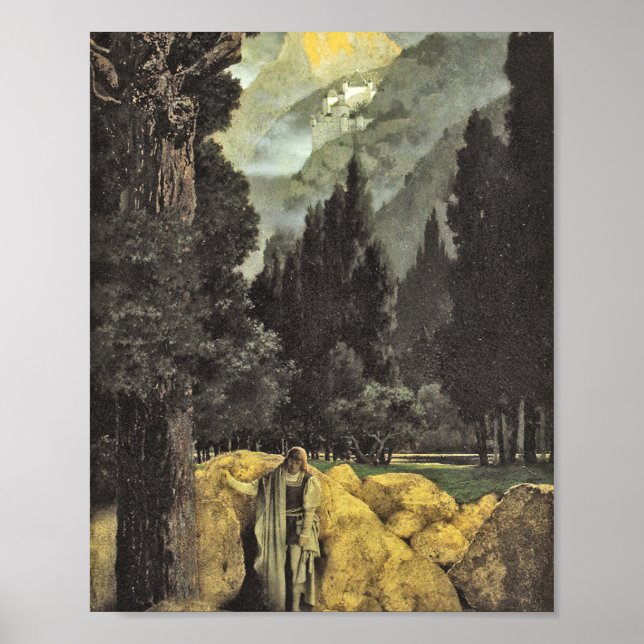 Maxfield Parrish - Poets Dream (1901) Poster (Framsidan)