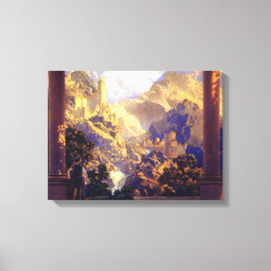 Maxfield Parrish Romantik 1922 Canvastryck