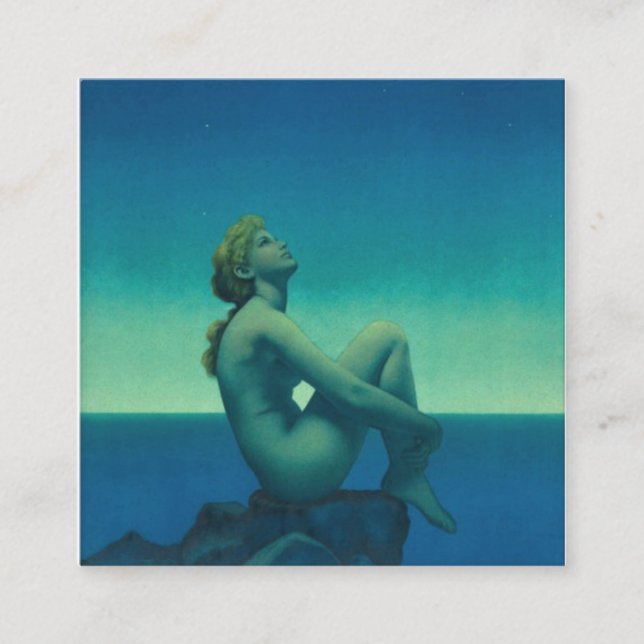 Maxfield Parrish Stars Fyrkantigt Visitkort (Framsida)