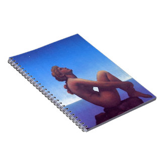 "Maxfield Parrish stjärnor ", Anteckningsbok Med Spiral