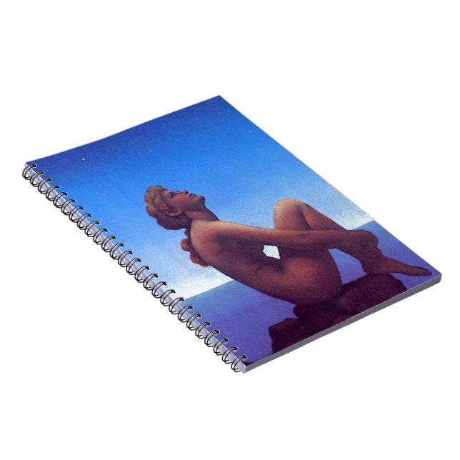 "Maxfield Parrish stjärnor ", Anteckningsbok Med Spiral (Högra Sidan)