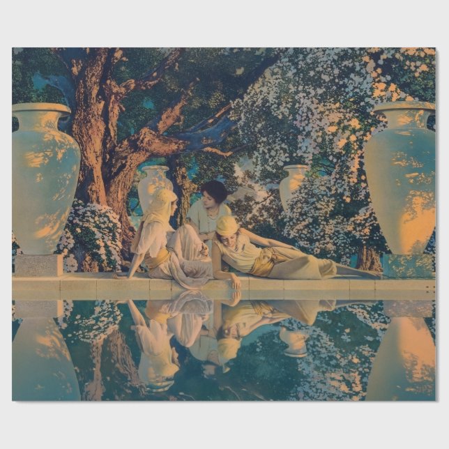 Maxfield Parrish The Garden of Allah 1918 Finkonst Presentpapper (Platt)