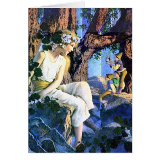 Maxfield Parrish's Fair Princess och Gnomes Hälsningskort