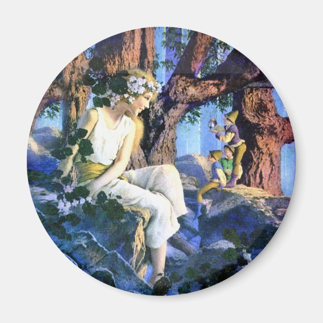 Maxfield Parrish's Fair Princess och Gnomes Magnet (Framsidan)