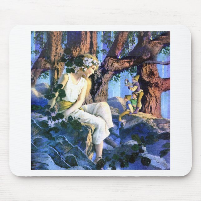 Maxfield Parrish's Fair Princess och Gnomes Musmatta (Framsidan)
