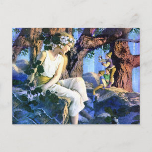 Maxfield Parrish's Fair Princess och Gnomes Vykort