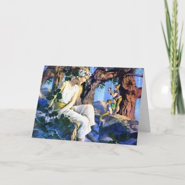 Maxfield Parrishs saga om prinsessan och tomtarna Kort (Framsida)