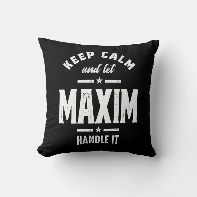 Maxim Personlig Namn Birthday Kudde (Framsida)