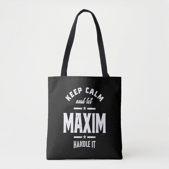 Maxim Personlig Namn Birthday Tygkasse (Framsida)
