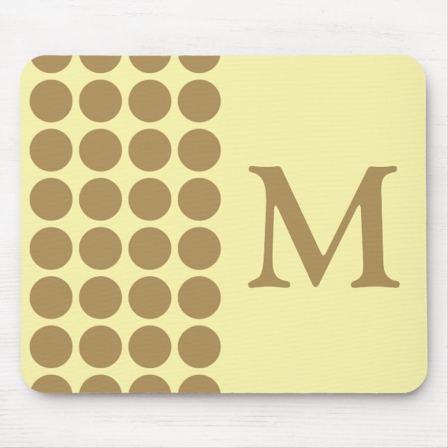 Maximal Cream Neutralt Dots med monogram Musmatta (Framsidan)