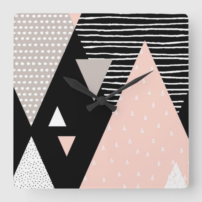 Maximal design för Scandi berg Fyrkantig Klocka (Framsida)