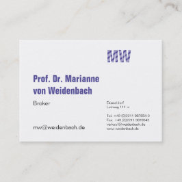 Maximal elegant visitkort