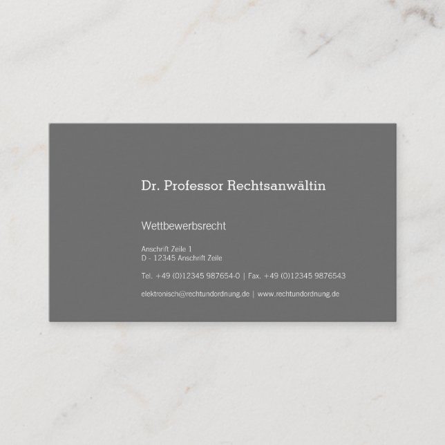 Maximal Understatement Visitkort (Framsida)