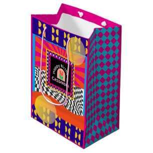 Maximalism Birthday Colorful Checkered Blommigt