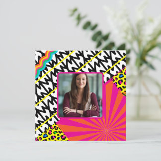 Maximalist Birthday Photo Mönster Colorful Tack Kort