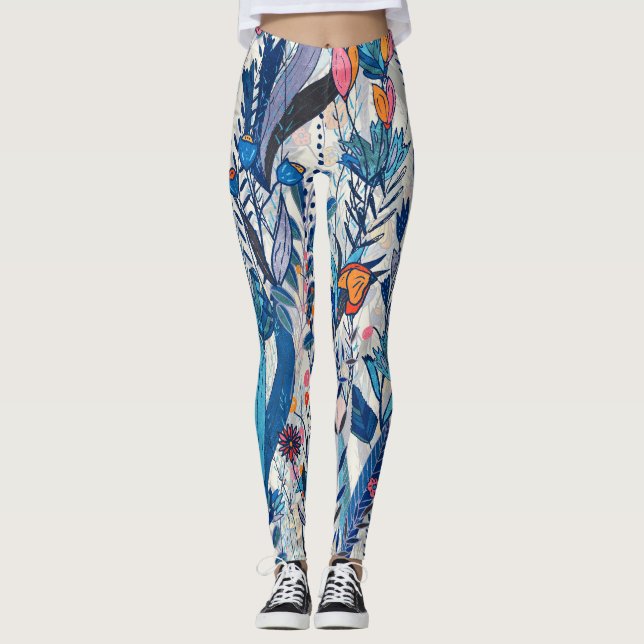 Maximalist Colorful Garden Leggings (Framsida)