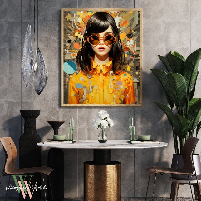 Maximalist, fetstil, färgstark kvinna Porträtt Poster (Skapare uppladdad)