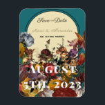 Maximalist Jewel Toned Bröllop spara datum Magnet<br><div class="desc">Se till att alla noterar din speciella dag med detta oförglömliga Spara datumkortet!</div>