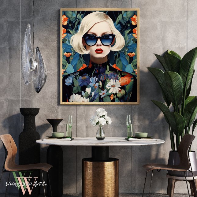 Maximalist Porträtt i Woman i Färg i fetstil Poster (Skapare uppladdad)