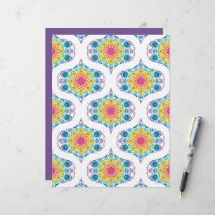 Maximalist Rainbow Blommigt Fontän 70s Ogee