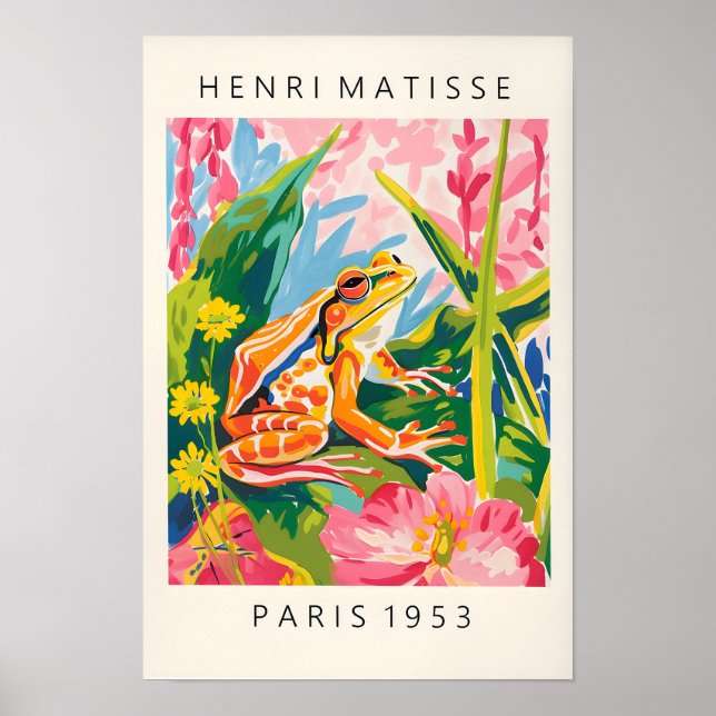 Maximalist Väggkonst, Grodaaffisch, Rosa Tropisk D Poster (Framsidan)