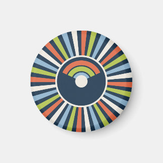 Maximalistische 80er-Sonnenstrahlen in Persimone Magnet