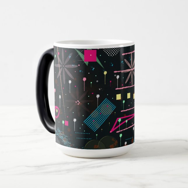 Maximalistisk abstrakt expressionism magisk mugg (Framsida vänster)