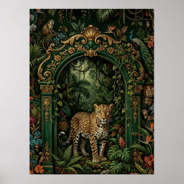 Maximalistisk Dekoration Leopard Affisch