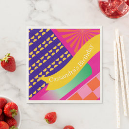 Maximalistisk födelsedag Upprepande Mönster färgst Pappersservett