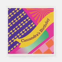 Maximalistisk födelsedag Upprepande Mönster färgst Pappersservett