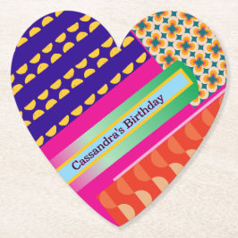 Maximalistisk födelsedag Upprepande Mönster färgst Underlägg Papper