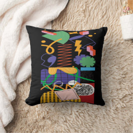 Maximalistisk konstgjord inspirerad design kudde
