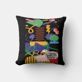 Maximalistisk konstgjord inspirerad design kudde