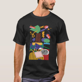 Maximalistisk konstgjord inspirerad design t shirt