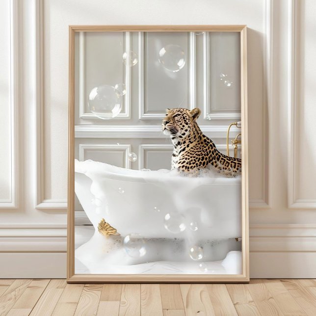 Maximalistisk Leopard i Badkarstryck, Leopards Aff Poster (Skapare uppladdad)