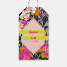 Maximalistisk modern marmorerad Blommigt Bröllop