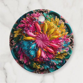 Maximalistisk, utskrivbar, elektronisk Abstrakt, f Gåvor Etiketter