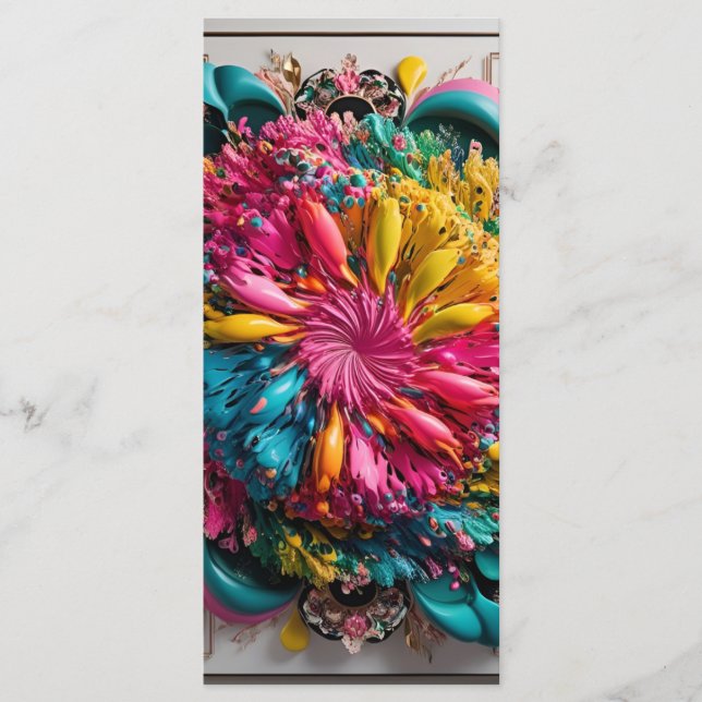 Maximalistisk, utskrivbar, elektronisk Abstrakt, f Meny (Framsida)