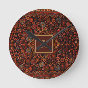 Maximalistiskt Decor Monogrammed Vintage Matta Mön Rund Klocka