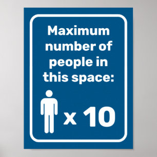 Maximalt antal personer poster
