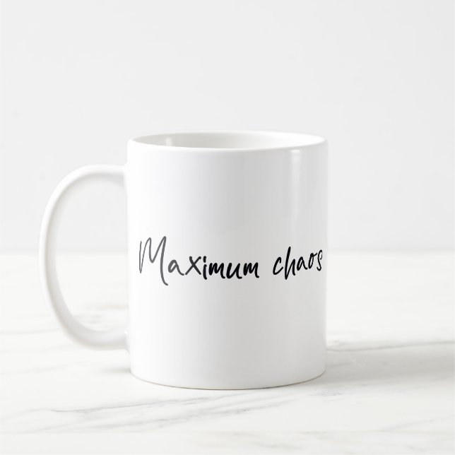 Maximalt kaos kaffemugg (Vänster)