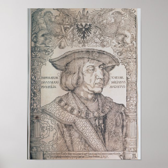 Maximilian I, Emperor of Tyskland, 1518 Poster (Framsidan)