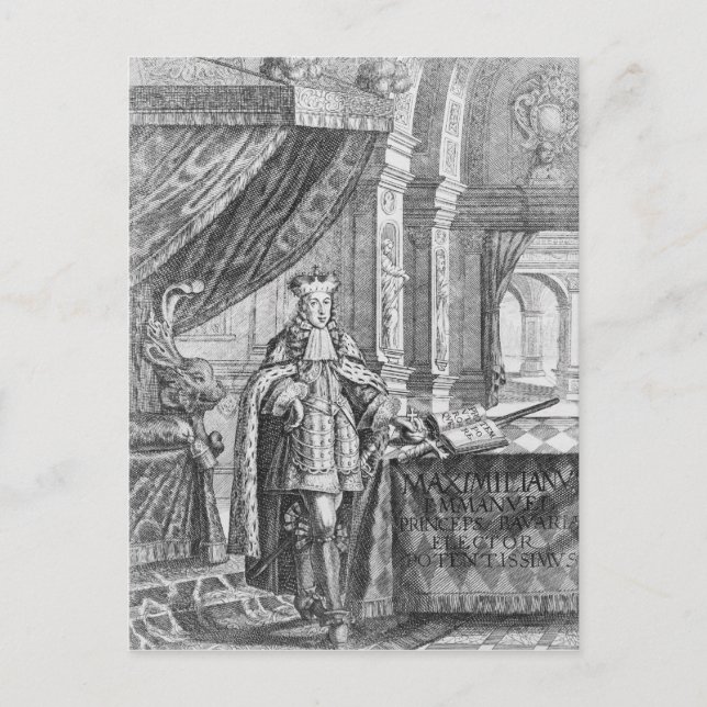 Maximilian II Emanuel , Bayerns valör Vykort (Framsida)