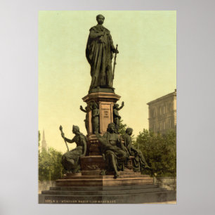 Maximilian II Monument i München Poster