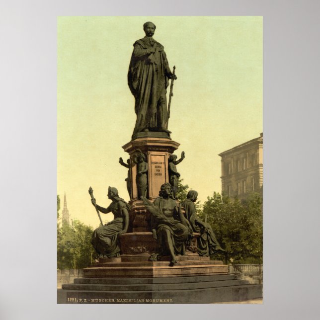 Maximilian II Monument i München Poster (Framsidan)
