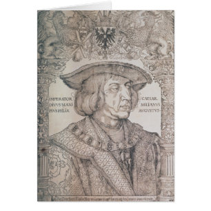 Maximilian mig, kejsare av Tysklandet, 1518 Hälsningskort