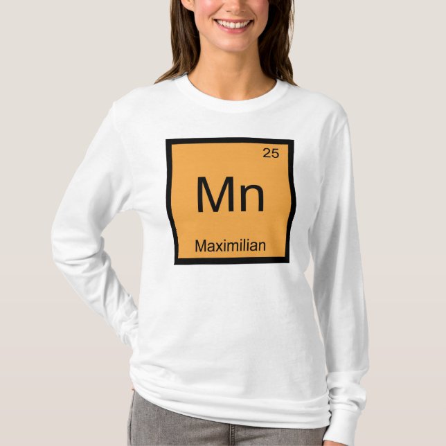 Maximilian Namn Kemi Element Periodiska Systemet Tröja (Framsida)