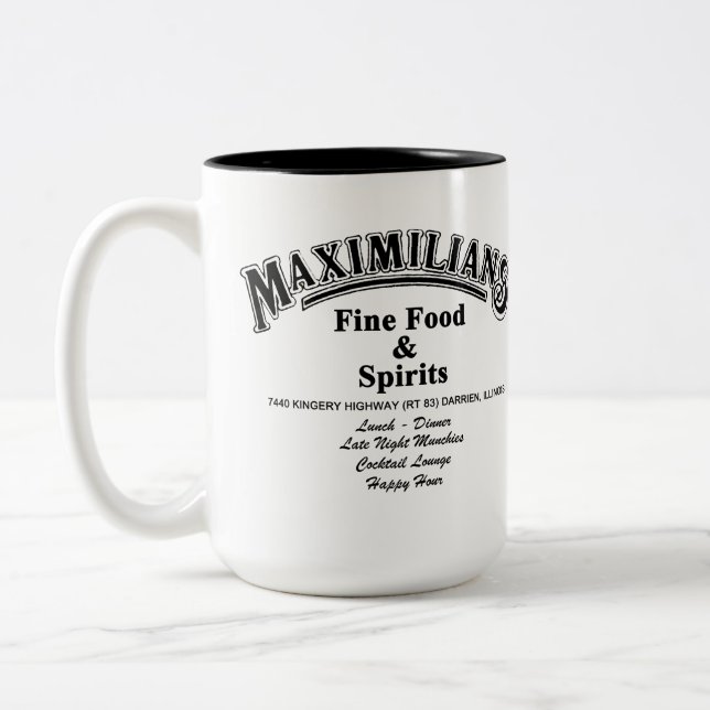 Maximilians Bra Food & Spirits, Darien, Illinois Två-Tonad Mugg (Vänster)