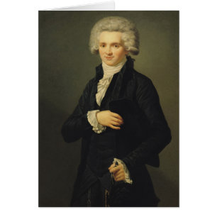 Maximilien de Robespierre 1791 Hälsningskort