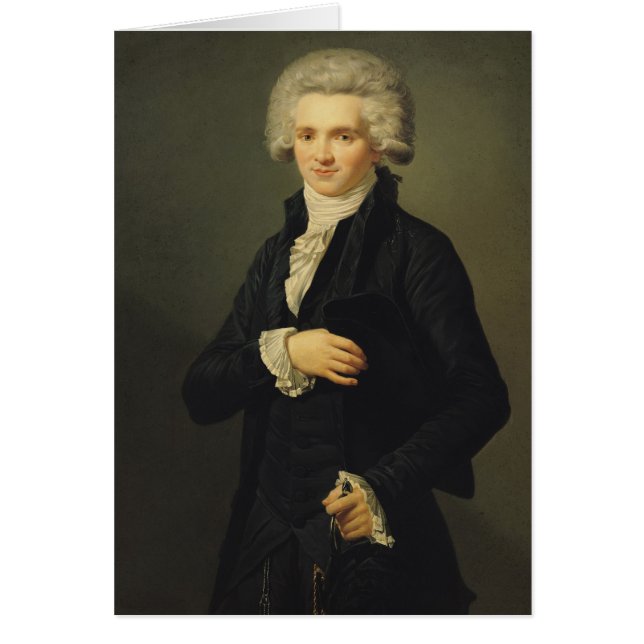 Maximilien de Robespierre 1791 Hälsningskort (Framsidan)